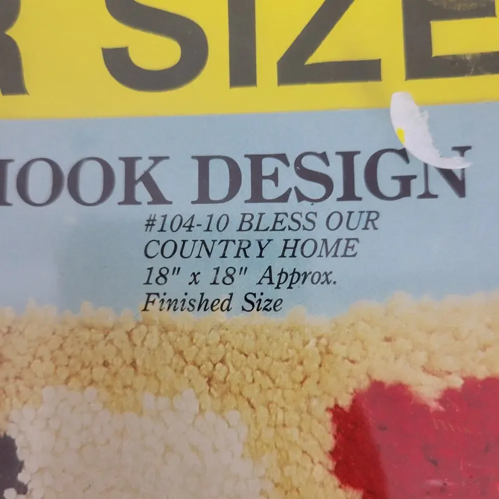 Rainbow Mills Original Latch Hook Kit #104-10 Bless Our Country Home 18x18 NEW